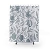 Vintage William Morris Pomegranate Fruit Silver Blue Shower Curtain - Antique English Print Bath Accessory