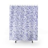 Vintage William Morris Soft Blue Willow Bough Shower Curtain - Antique English Print Bathroom Decor