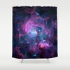Violet Low Poly Abstract Lilac Polygon Art Purple Shower Curtain Design for Colorful Bathroom