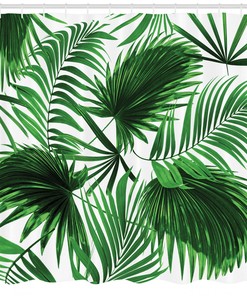 Vivid Leaves Growth Shower Curtain - Botanical Bathroom Decor