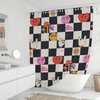 Vivid Vaporwave Magic Mushroom Shower Curtain - Perfect for Psychedelic and Stoney Vibes in Your Bathroom. 