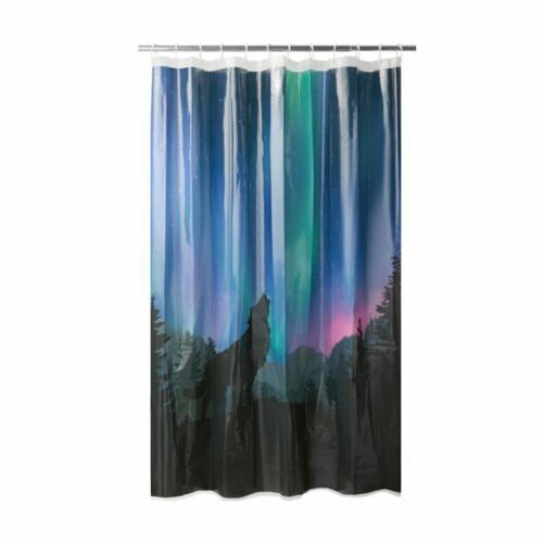 WOLF Peva Shower Curtain Vibrant Colors - Bold Canine Shower Dcor