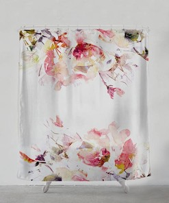 Wanderlust Floral Shower Curtain for Bohemian Home Bathroom Decor