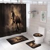 War Horse Shower Curtain With Bathroom Bath Cover - A Powerful And Strong Design For Your Bathroom