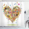 Warm Tone Monochromatic Realistic Sketch Of Cardio Organ Anatomy Human Heart Shower Curtain