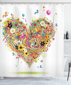 Warm Tone Monochromatic Realistic Sketch Of Cardio Organ Anatomy Human Heart Shower Curtain