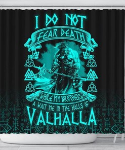 Warrior Valhalla Norse Vikings Shower Curtain Cover, 3D Print Pattern for Bathroom/Laundry Waterproof
