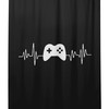 Washable Heartbeat Gamer Shower Curtain - Waterproof Fabric