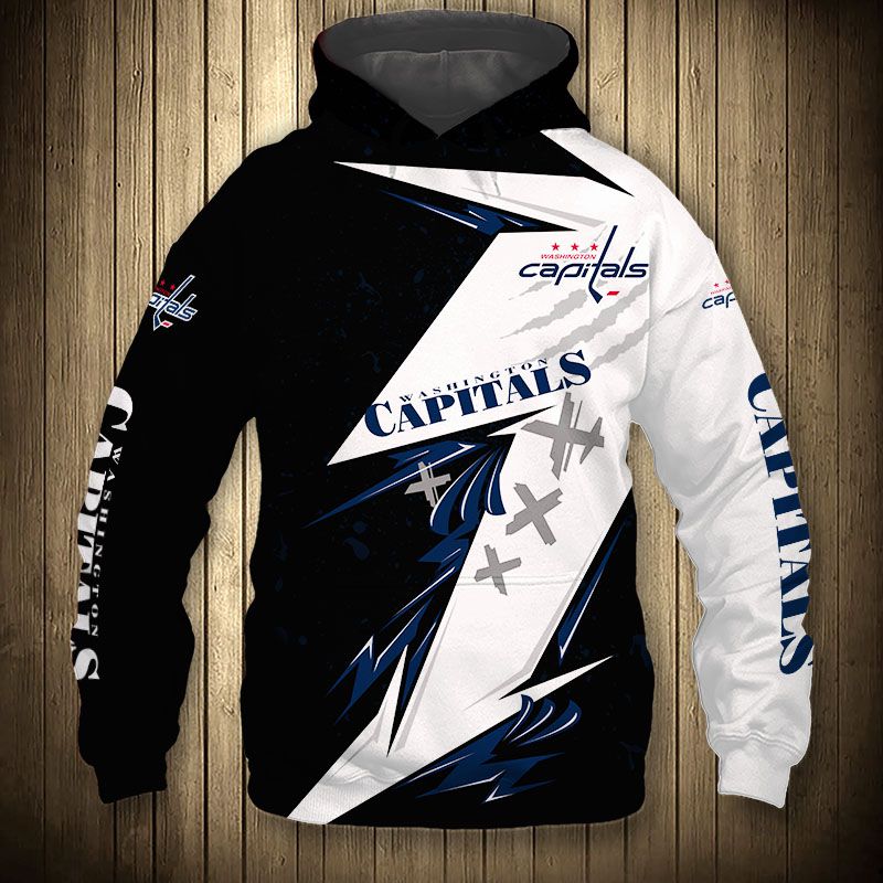 Washington Capitals Cartoon Graphic All Over Print 3D Zip Hoodie For Fans
