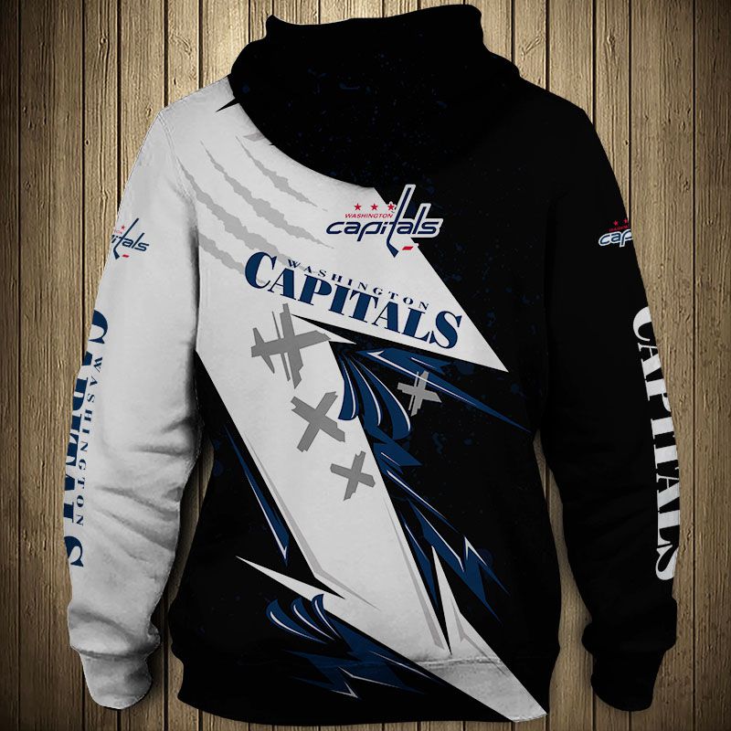Washington Capitals Cartoon Graphic All Over Print 3D Zip Hoodie For Fans