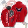 Washington Capitals Thunder Design All Over Print 3D Pullover Nhl Hoodie