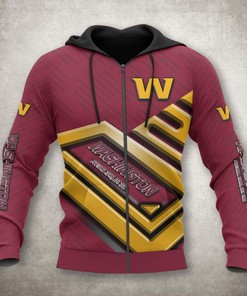 Washington Commanders 3D Printed All Over Print Zipper Hoodie For Fans
