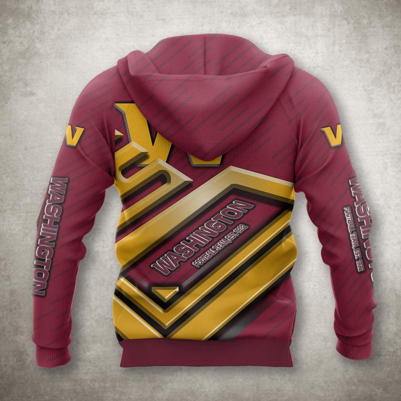 Washington Commanders 3D Printed All Over Print Zipper Hoodie For Fans