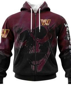 Washington Commanders All Over Print Zip Up Hoodie With No.1 Design