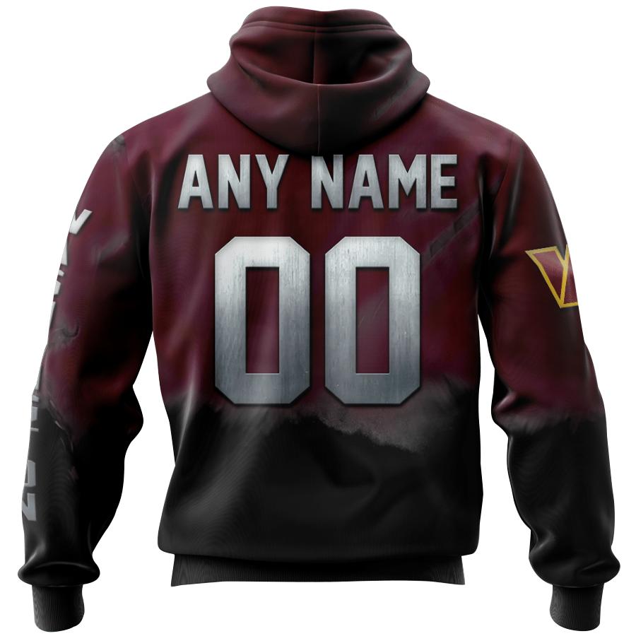 Washington Commanders All Over Print Zip Up Hoodie With No.1 Design