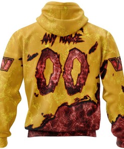 Washington Commanders Halloween Custom Name & Number 3D All Over Print Hoodie For Fans