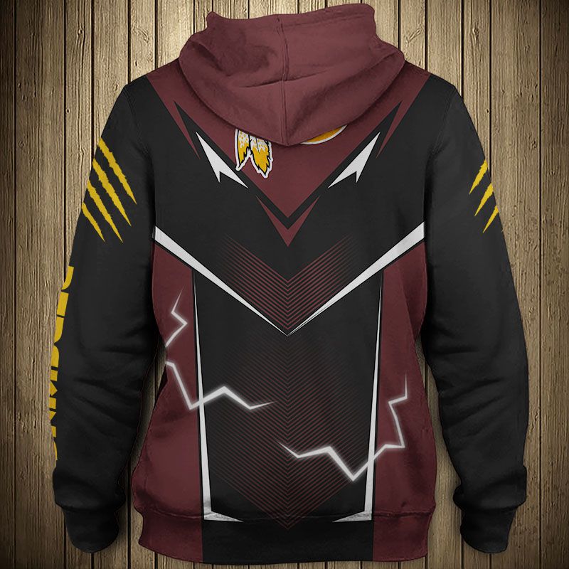 Washington Football Team Lightning Graphic 3D All Over Print Hoodie Gift