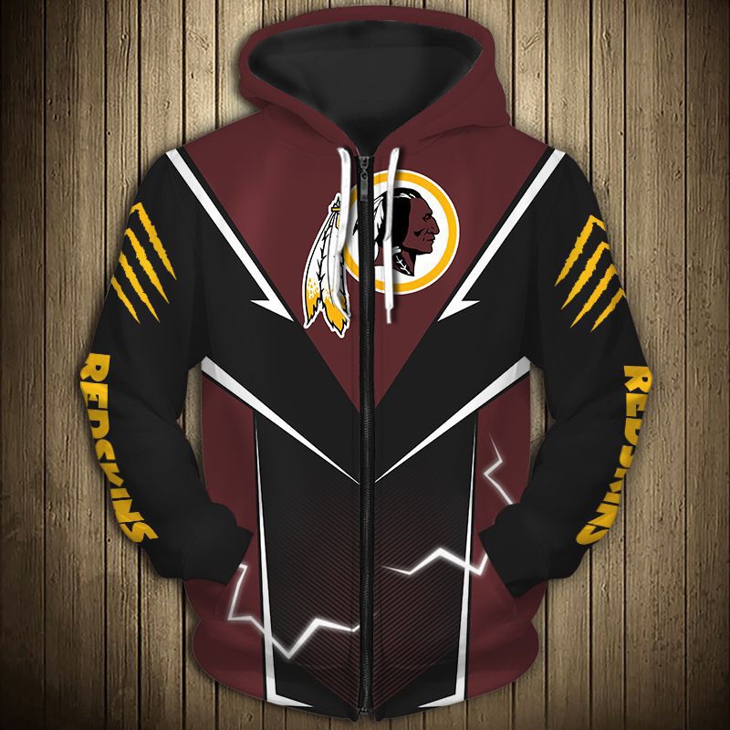 Washington Football Team Lightning Graphic 3D All Over Print Hoodie Gift