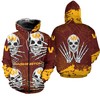 Washington Football Team Skull Halloween Graphic 3D All Over Print Hoodie