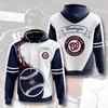 Washington Nationals Flame Balls Graphic 3D All Over Print Zip-Up Hoodie For Fans