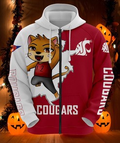 Washington State Cougars Mascot Printed 3D All Over Print Hoodie For Fans