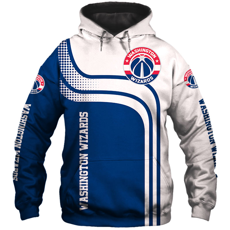 Washington Wizards 3D Zip-Up Hoodie For Fans