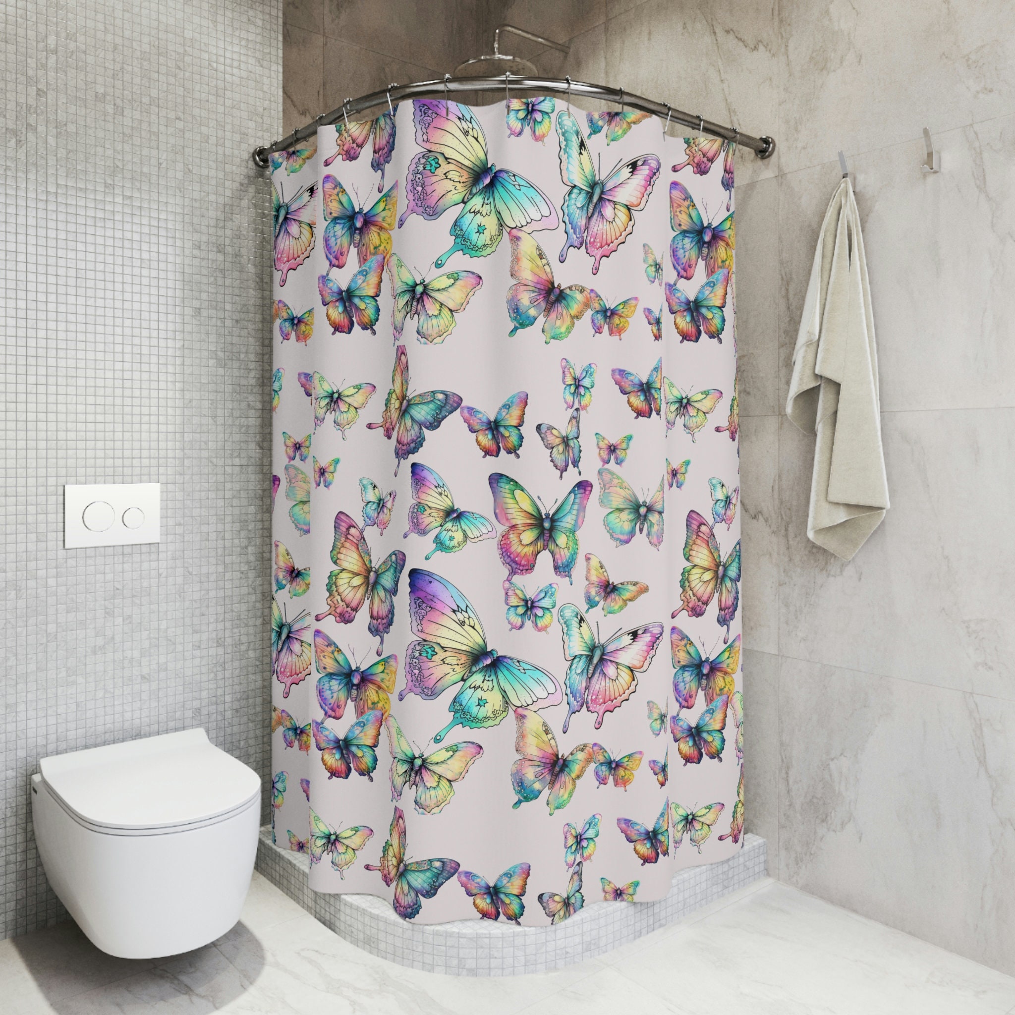 Water Lover Butterflies Shower Curtain for a Dreamy and Ethereal Bathroom