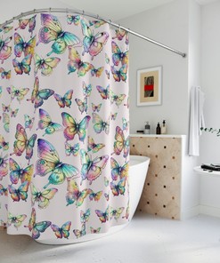 Water Lover Butterflies Shower Curtain for a Dreamy and Ethereal Bathroom