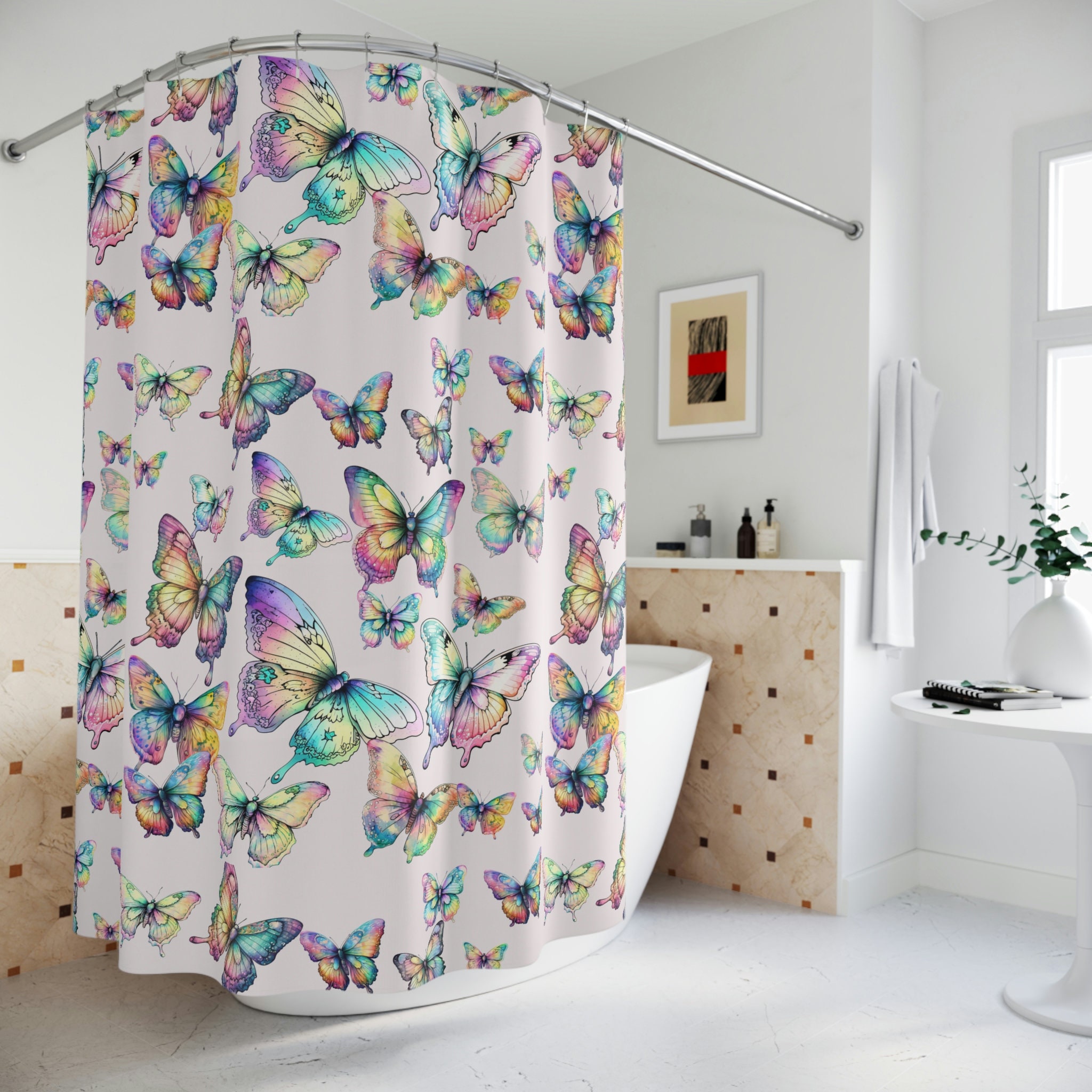 Water Lover Butterflies Shower Curtain for a Dreamy and Ethereal Bathroom
