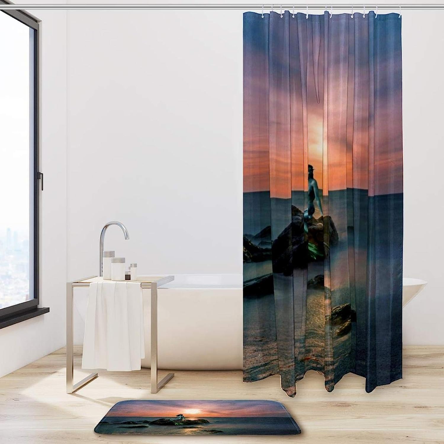 Water Resistant Mermaid Pattern Shower Curtain for Your Bathroom