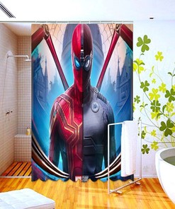 Water-Repellent Spiderman Shower Curtain for a Superhero-Themed Bathroom