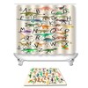 Water-Resistant Dinosaur Letter Bathroom Shower Curtain With Unique And Educational Design