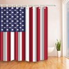 Watercolor American Flag Star Spangled Banner Shower Curtain