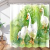 Watercolor Animal Duck Fabric Shower Curtain, Quick-Drying Modern Bath Curtain for Bathroom Decor 