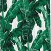Watercolor Banana Leaves Shower Curtain - LB Tropical Jungle Nature Green White Leaf Theme Bathroom Decor