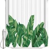 Watercolor Banana Palm Leaves Shower Curtain For A Tropical Vibe