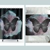 Watercolor Black Butterfly Bath Decor Fabric Shower Curtain With Gift Option