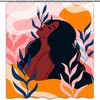 Watercolor Black Women African American Plant Sexy Design Shower Curtain For A Boho Chic Bathroom