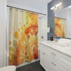 Watercolor Boho Shower Curtain Inspired by Klimt's Geometric Print Art