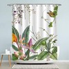 Watercolor Botanical Greenery Shower Curtain 