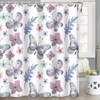 Watercolor Butterfly Shower Curtain - Purple Flower Insects Bathroom Curtain Made From Waterproof Fabric For A Chic Look
