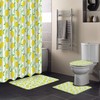Watercolor Countryside Yellow Lemon Shower Curtain for Bright Bathroom Decor