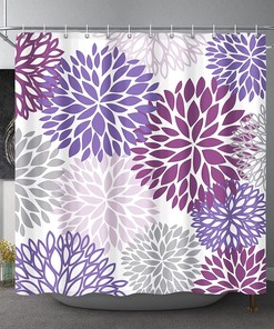 Watercolor Dahlia Shower Curtain With Floral Vibes