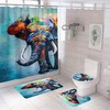 Watercolor Elephant Abstract Oil Paintings Elephants Shower Curtain Decorative
