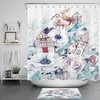 Watercolor Elk Deer Blossom Flowers House Shower Curtain: A Unique Addition for Your Bathroom