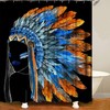 Watercolor Feather Indian Tribal Native American Shower Curtain For Bathroom 