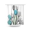 Watercolor Floral Fabric Shower Curtain For A Lovely Bathroom 