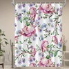 Watercolor Floral Leaves Shower Curtain in Pink and Purple for a Feminine Bathroom