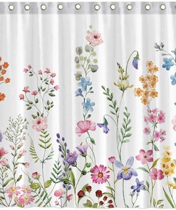 Watercolor Floral Shower Curtain Adds A Touch Of Elegance To Your Bathroom