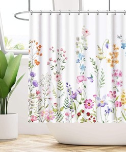Watercolor Floral Shower Curtain Adds A Touch Of Elegance To Your Bathroom